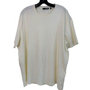 Murano Mens Yellow Short Sleeve T-Shirt Size XXL 100% Cotton Luxury 7855